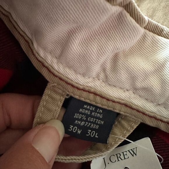 J. Crew Flannel Lined Khaki Pants New Mens Size 30 Outdoor Workwear Warm - Picture 13 of 13